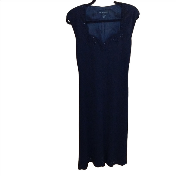 Jones New York Black Sleeveless Maxi Sheath Dress - Picture 1 of 6